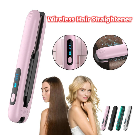 2-in-1 Cordless Hair Straightener & Curler (USB Rechargeable)