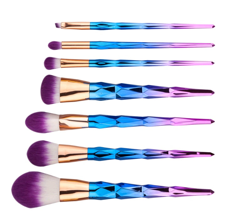 Elegance™ GlamBrush Set – 7-Piece Diamond Makeup Brush Kit