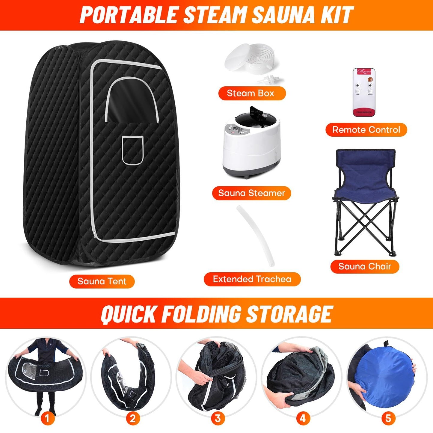 Elegance™ HomeSpa Steam Sauna – Detox & Relax at Home