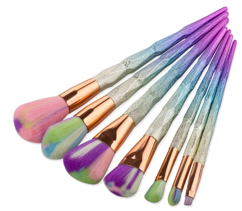 Elegance™ GlamBrush Set – 7-Piece Diamond Makeup Brush Kit
