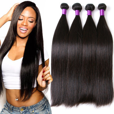 Brazilian Straight Human Hair Extensions (Natural Color)