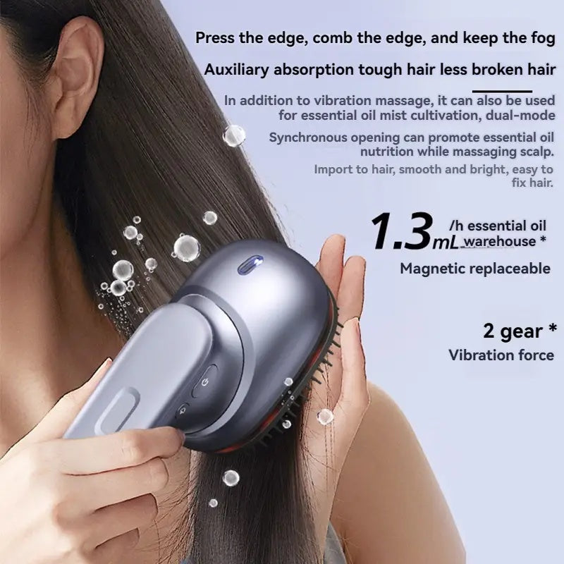 Elegance™ HairGlow Massage Brush – With Oil Infusion Technology